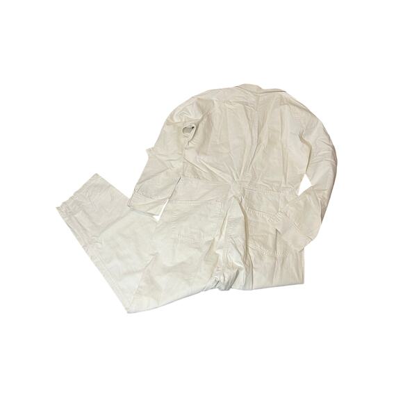 NEW Outerknown Station Jumpsuit Women Small Utility Coveralls Cargo Linen Cotton - Picture 8 of 11